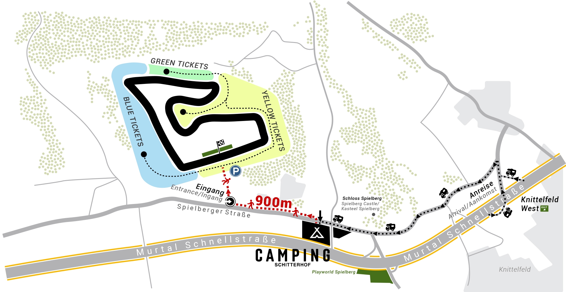 Arrivée en camping pour la F1 et le MotoGP