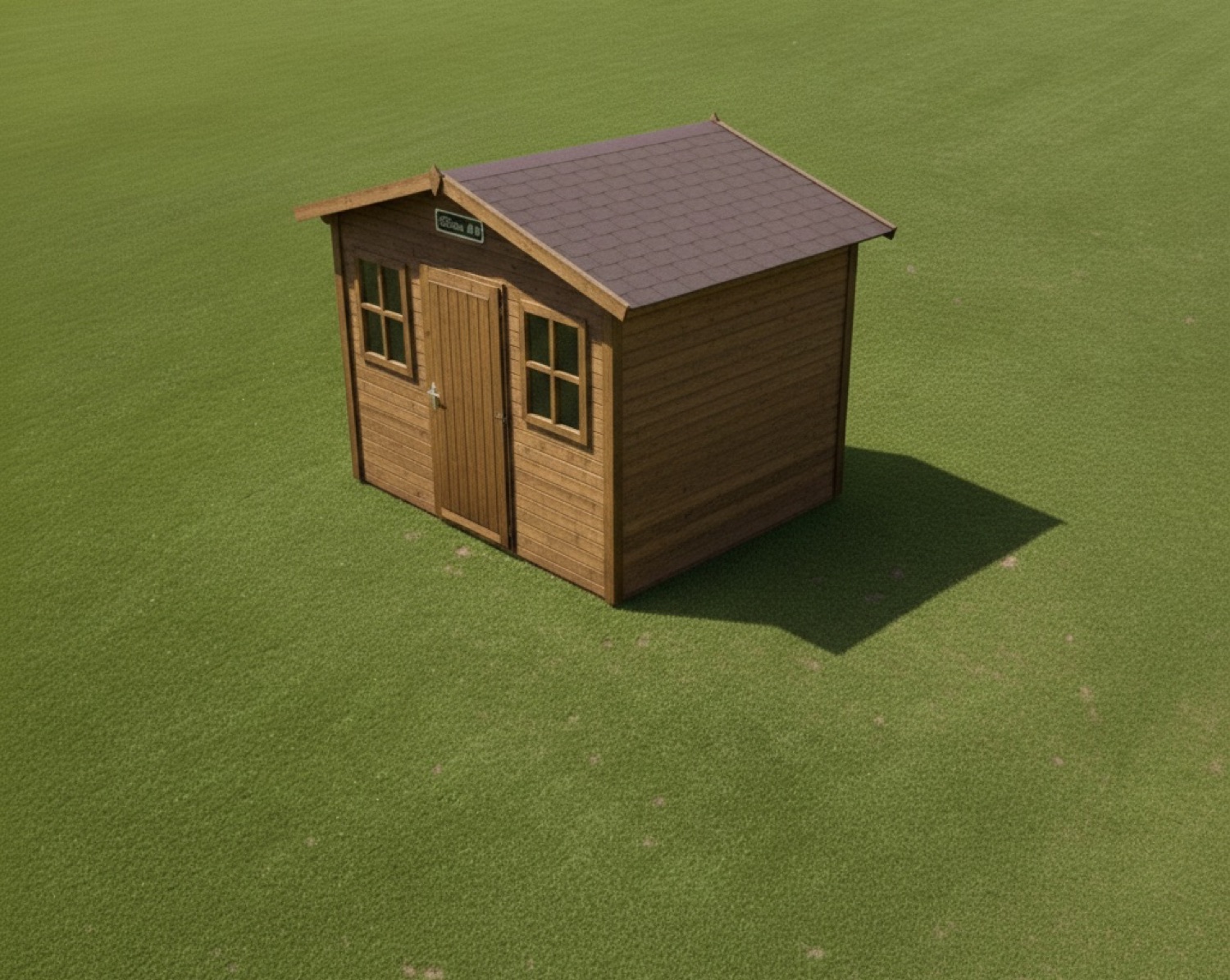 Holzchalet von außen am Campingplatz Red Bull Ring Spielberg