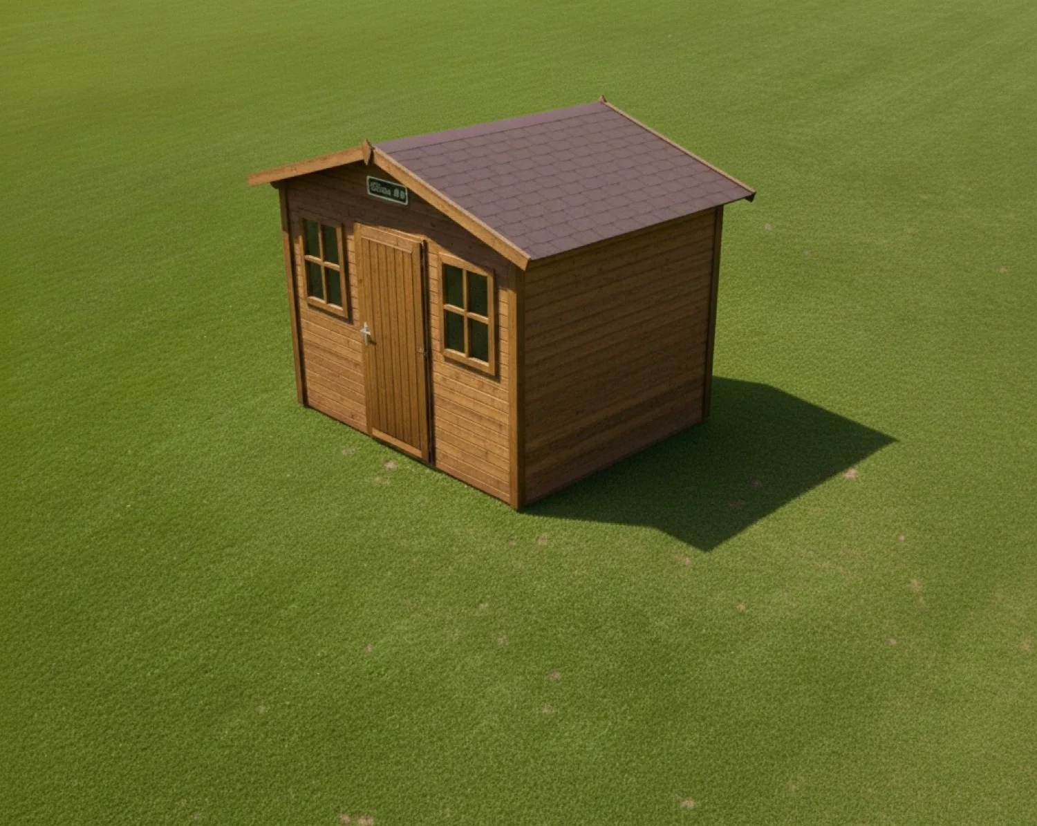 Holzchalet von außen am Campingplatz Red Bull Ring Spielberg