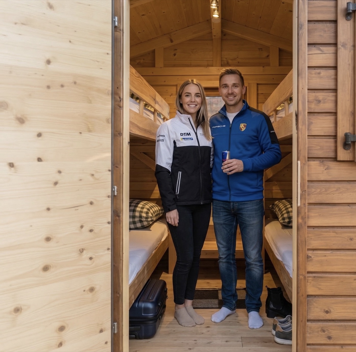 Gäste im Holzchalet am Red Bull Ring — Chalet fürs Rennwochenende