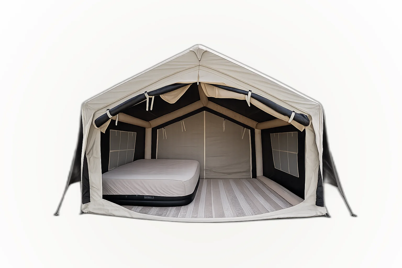 Comfort tent for two people with air bed and fairy lights — camping in Spielberg